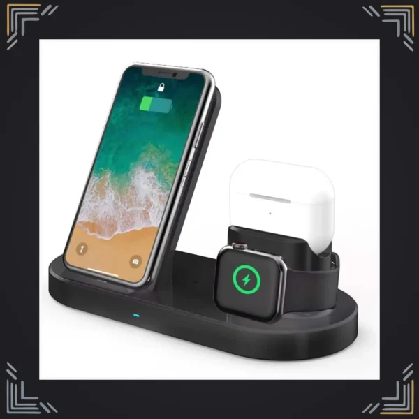 Base de Carga Inalámbrica 3 en 1 Qi