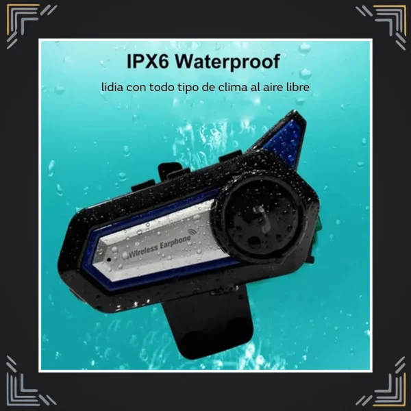 Intercomunicador Bluetooth para Casco IP67