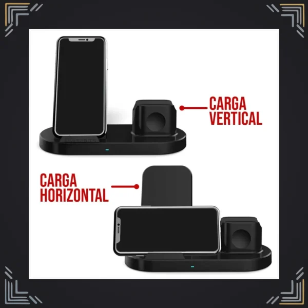 Base de Carga Inalámbrica 3 en 1 Qi