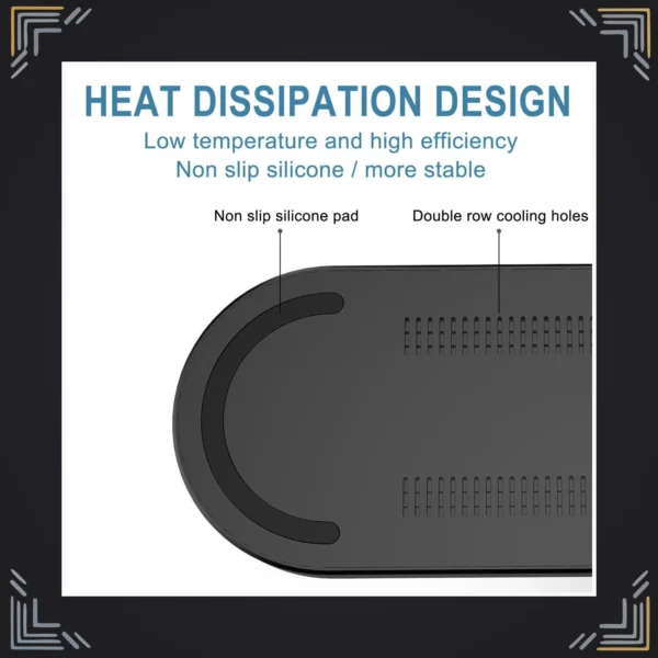 Base de Carga Inalámbrica 3 en 1 Qi