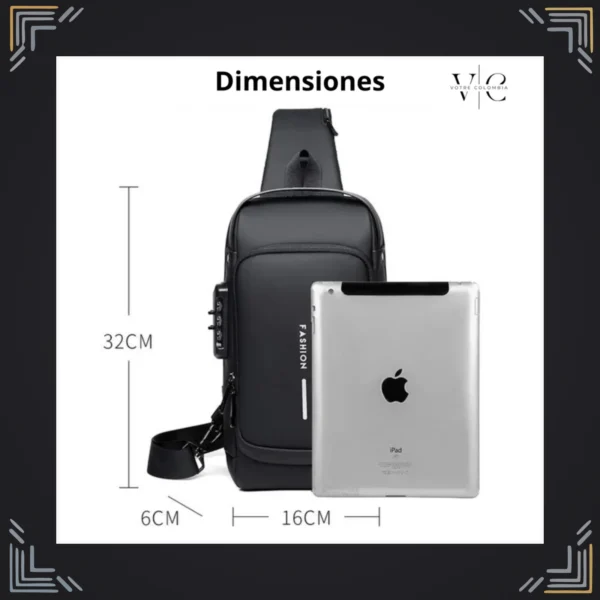 Mochila Antirrobo con Puerto USB y Cierre de Seguridad