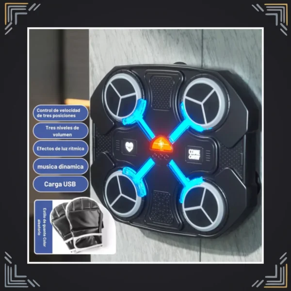 Máquina de Boxeo Musical LED con Guantes