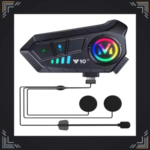 Auricular Bluetooth para Casco IPX6 · 1000 mAh · 25 h · RGB