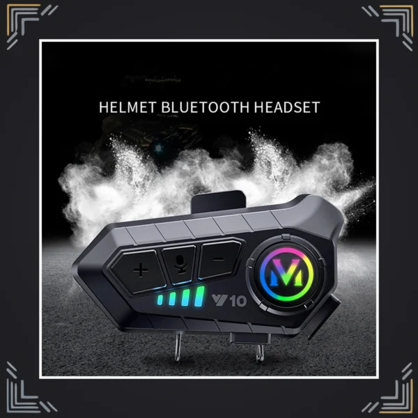 Auricular Bluetooth para Casco IPX6 · 1000 mAh · 25 h · RGB