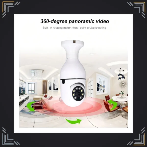 Cámara Bombillo WiFi 360° 1080P