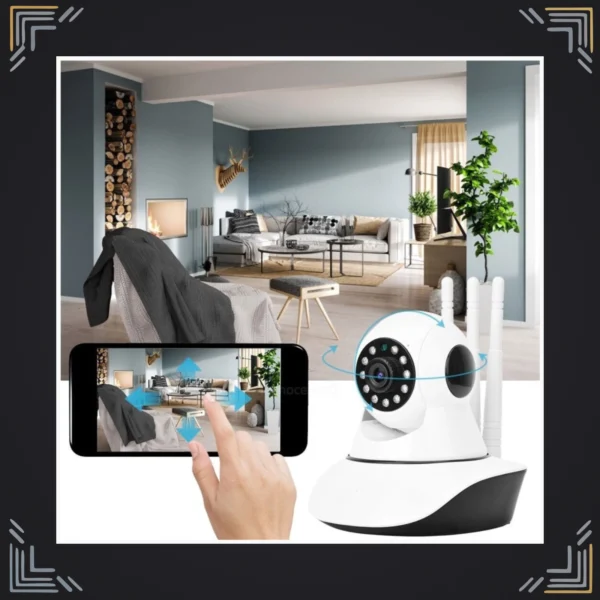 Cámara IP WiFi PTZ 1080P · 3 Antenas · Visión Nocturna 15 m