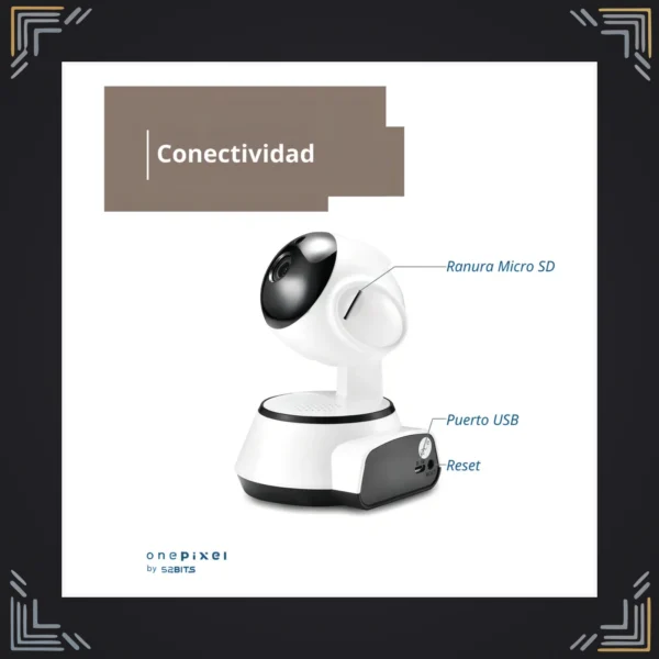 camrasegur-003 Cámara IP WiFi 360° HD con Visión Nocturna y Audio