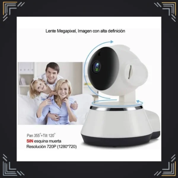 camrasegur-005 Cámara IP WiFi 360° HD con Visión Nocturna y Audio