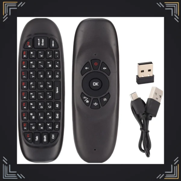 Teclado Air Mouse Inalámbrico 3 en 1 · Smart TV y PC · 2.4GHz