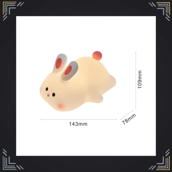 Lámpara de Noche Conejito LED Recargable Silicona