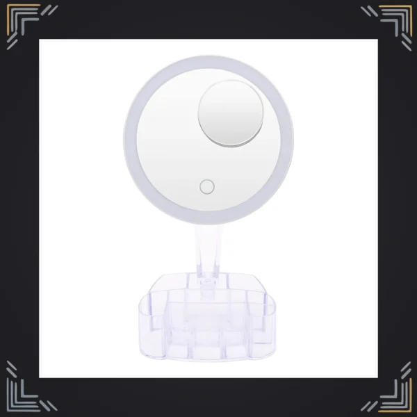 Espejo de Maquillaje con 26 LEDs y Organizador