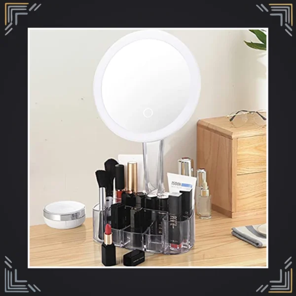 Espejo de Maquillaje con 26 LEDs y Organizador