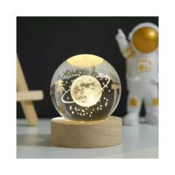 Lámpara 3D LED Galaxia Bola de Cristal USB