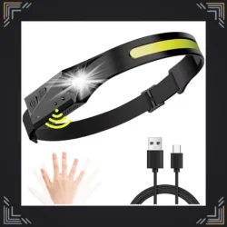 Linterna Frontal LED con Sensor de Movimiento