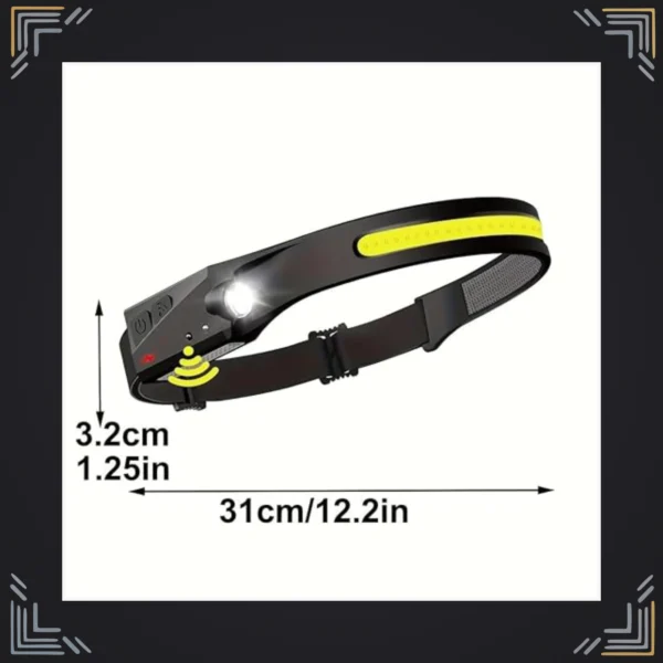 Linterna Frontal LED con Sensor de Movimiento