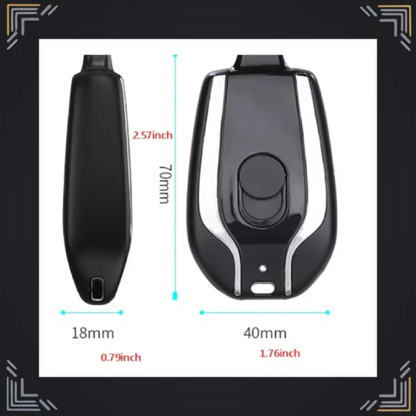 Llavero Power Bank 1500mAh Portátil