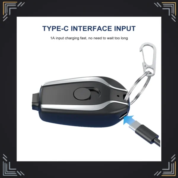 Llavero Power Bank 1500mAh Portátil