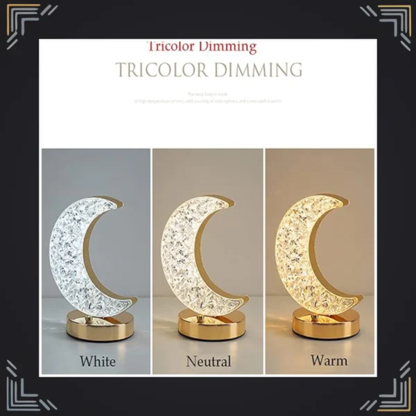 Lámpara LED Decorativa de Mesa Recargable Luna