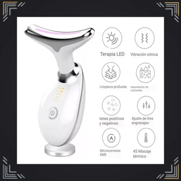 Masajeador Facial LED Recargable Forma T