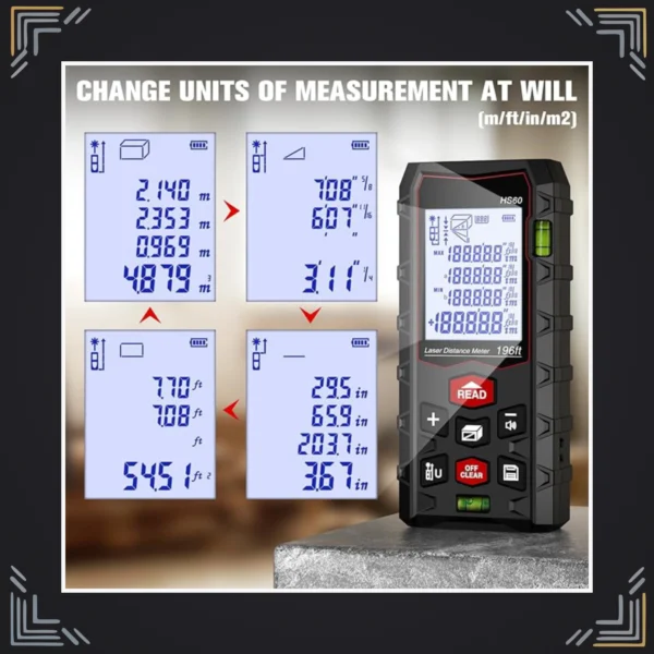 Medidor Láser de Distancia 60 m