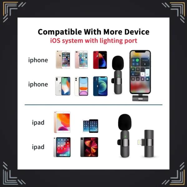 Micrófono Inalámbrico de Solapa para iPhone