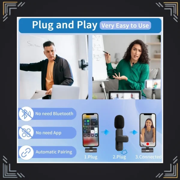 Micrófono Inalámbrico de Solapa para iPhone