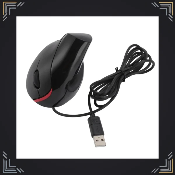 Mouse Vertical Ergonómico USB · 5 Botones · 400 DPI · Plug & Play