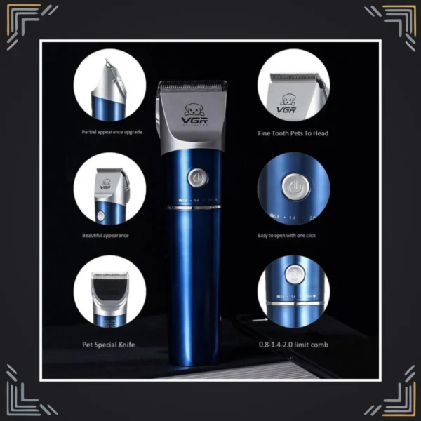 Cortadora Eléctrica Inalámbrica para Mascotas VGR V-098