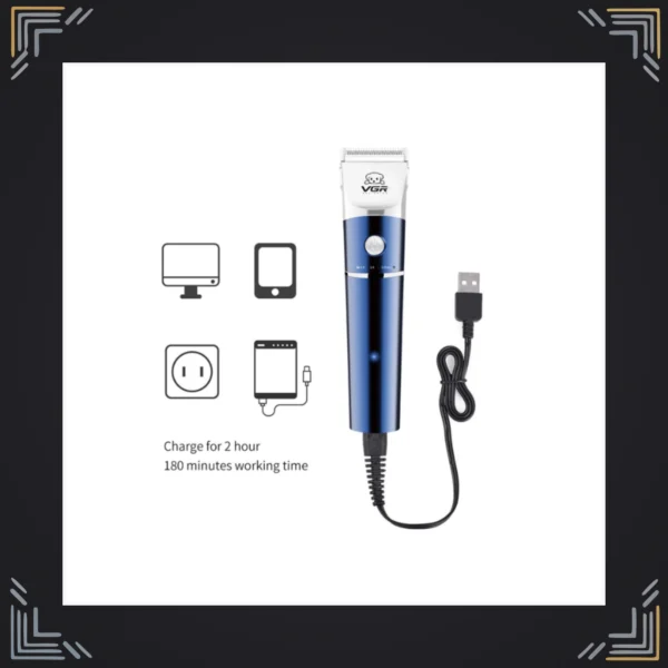 Cortadora Eléctrica Inalámbrica para Mascotas VGR V-098