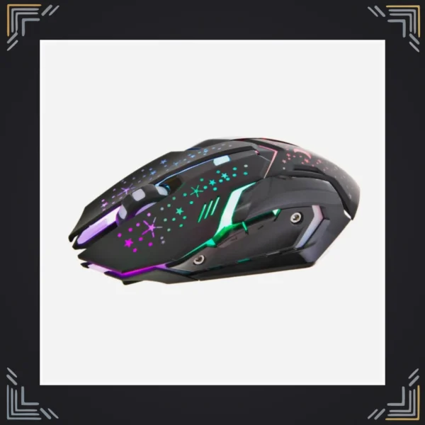 Mouse Gamer Inalámbrico Óptico Recargable RGB