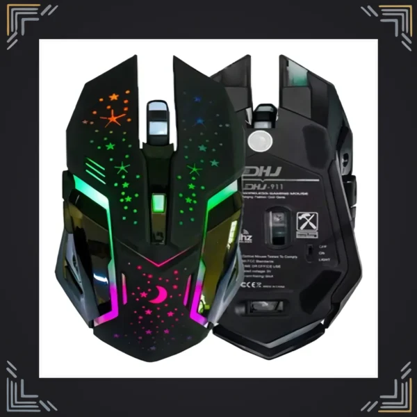 Mouse Gamer Inalámbrico Óptico Recargable RGB