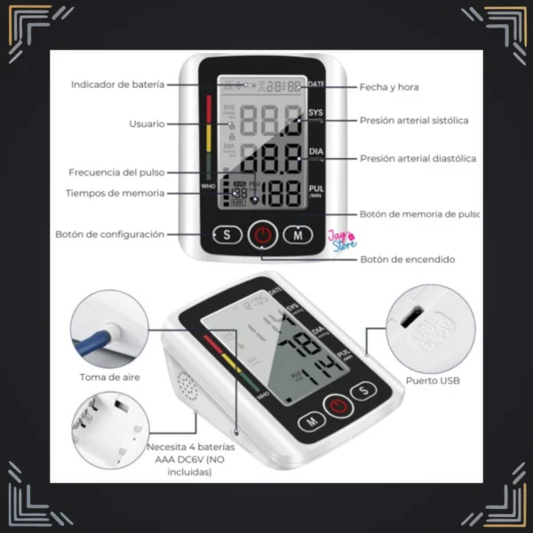 Tensiómetro Digital de Brazo con Pantalla LCD